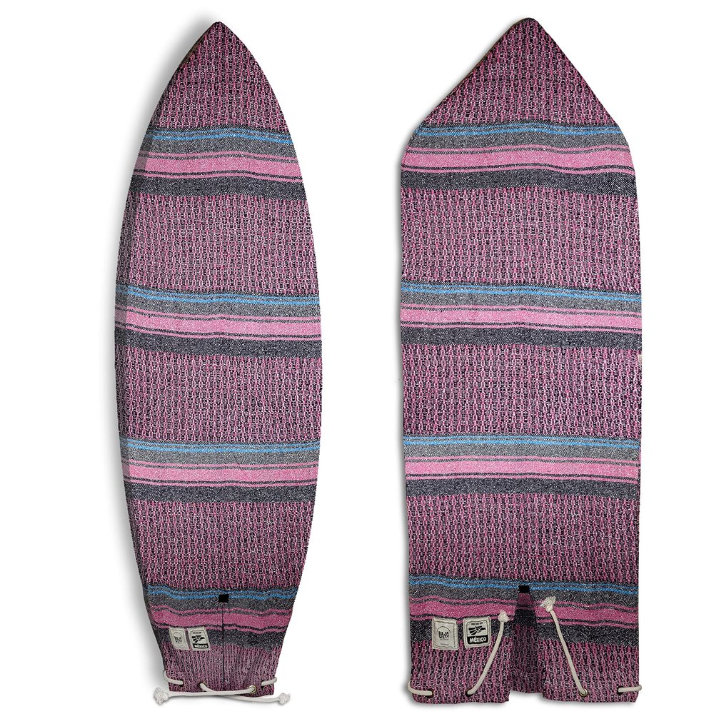 Baja Wey Mexican Blanket Surfboard Bag (Pinks, 5'8inch Fish)(101)