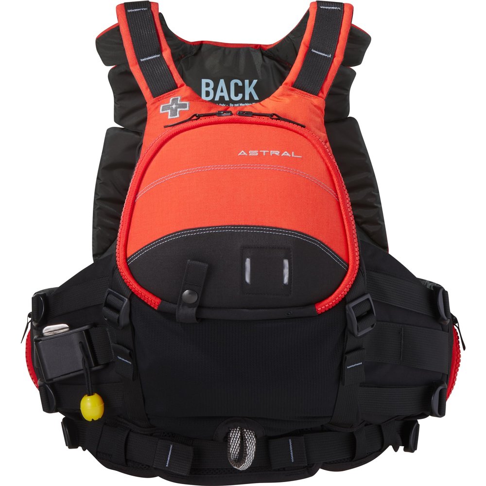 Astral GreenJacket Life Jacket - Comfortable USCG Type V PFD Adult Life Vest for Rescue, Sea, SUP, & Whitewater - Fire Orange/Fire Orange - Small/Medium