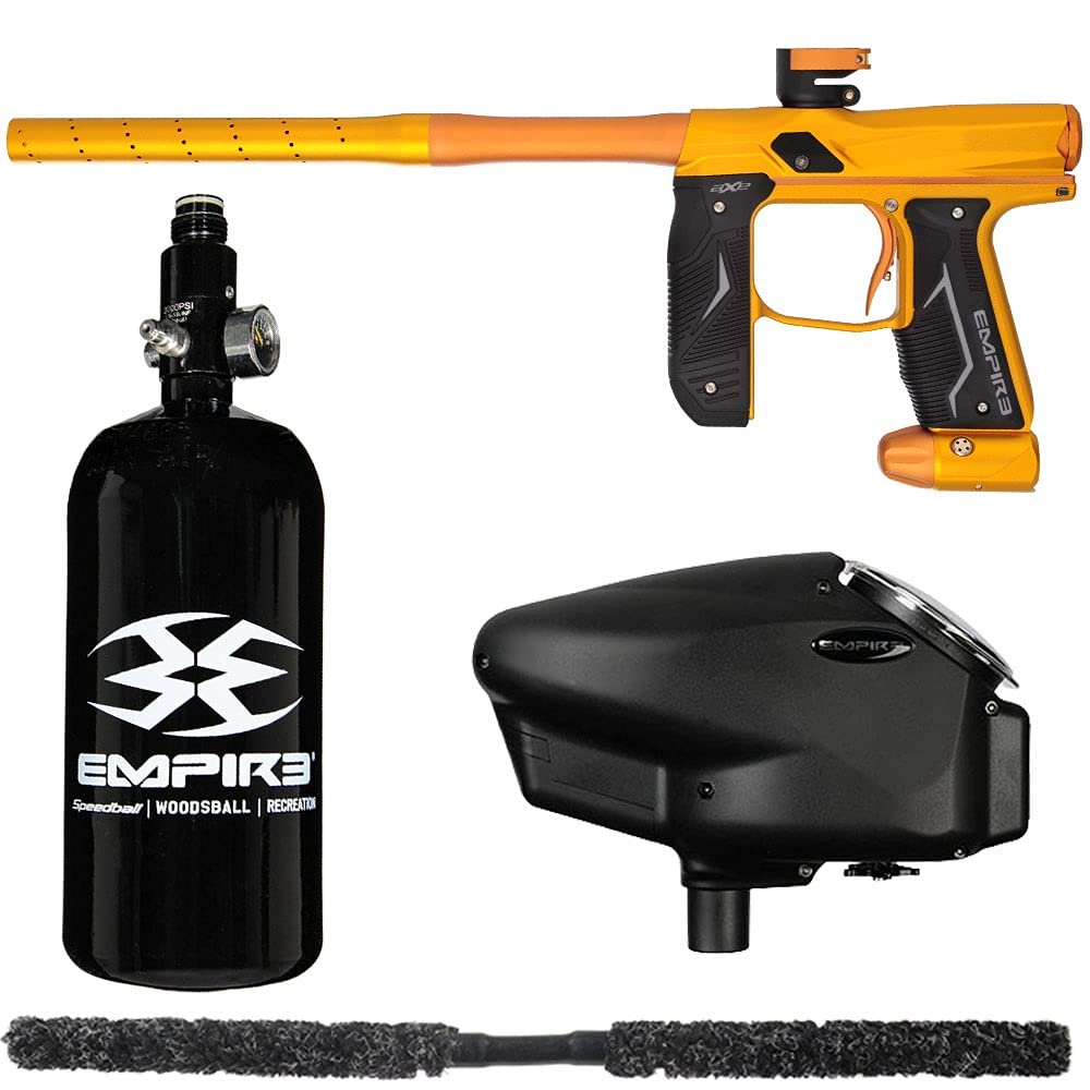 Action Village Empire Axe 2.0 Core Paintball Gun Package Kit (Dust Gold/Dust Orange)