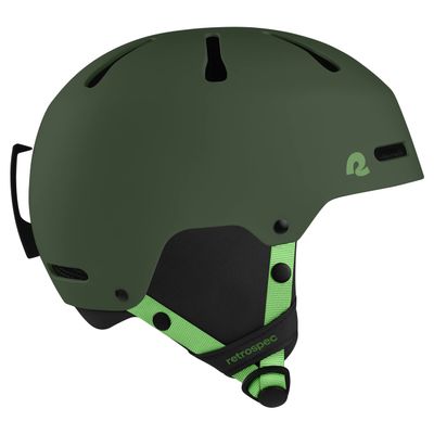 Retrospec Comstock Youth Ski & Snowboard Helmet for Kids - Durable ABS Shell, Protective EPS Foam & Cooling Vents - Adjustable Fit for Boys & Girls - Matte Forest, 52-55cm Small