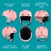 Retrospec Comstock Youth Ski & Snowboard Helmet for Kids - Durable ABS Shell, Protective EPS Foam & Cooling Vents - Adjustable Fit for Boys & Girls - Matte Rose, 52-55cm Small view 2