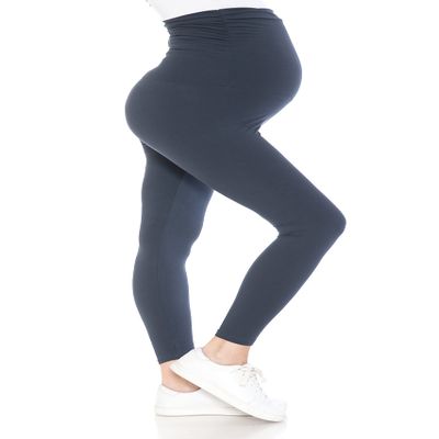 Leggings Depot Women's Maternity Leggings Over The Belly Pregnancy Casual Yoga Tights (Charcoal, X-Large)