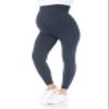 Leggings Depot Women's Maternity Leggings Over The Belly Pregnancy Casual Yoga Tights (Charcoal, X-Large) view 4