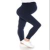 Leggings Depot Women's Maternity Leggings Over The Belly Pregnancy Casual Yoga Tights (Navy, Small) view 1