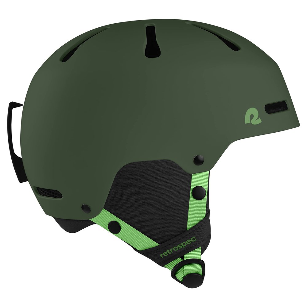 Retrospec Comstock Youth Ski & Snowboard Helmet for Kids - Durable ABS Shell, Protective EPS Foam & Cooling Vents - Adjustable Fit for Boys & Girls - Matte Forest, 48-51cm X-Small