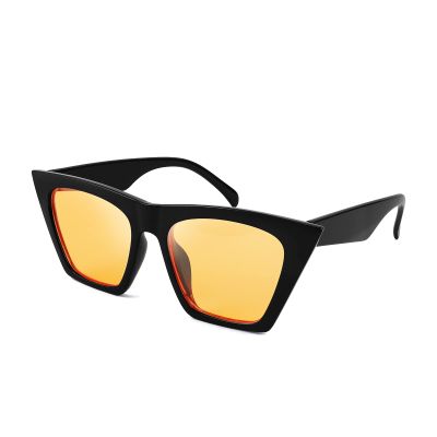 FEISEDY Sunglasses Womens Vintage Square Cat Eye Thick Frame Trendy Sunglasses B2473