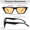 FEISEDY Sunglasses Womens Vintage Square Cat Eye Thick Frame Trendy Sunglasses B2473 view 4
