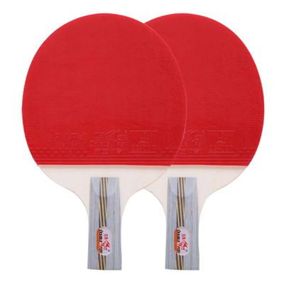 LINGOSHUN Ping Pong Paddle Set,2 Player Recreational Table Tennis Racket Set,Amateur Training, ITTF Approved Rubber/Double/B
