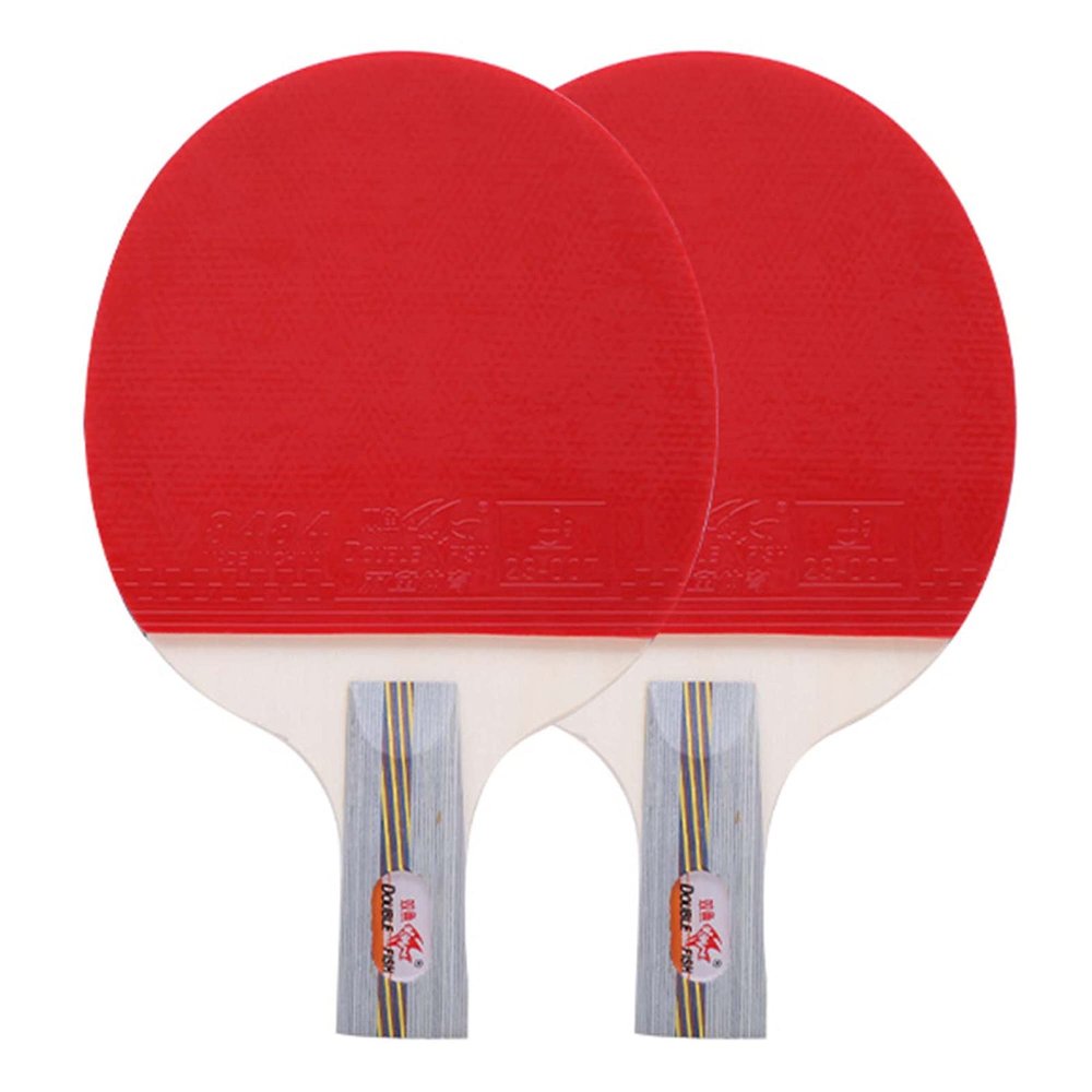LINGOSHUN Ping Pong Paddle Set,2 Player Recreational Table Tennis Racket Set,Amateur Training, ITTF Approved Rubber/Double/B