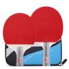 LINGOSHUN Ping Pong Paddle Set,2 Player Recreational Table Tennis Racket Set,Amateur Training, ITTF Approved Rubber/Double/C view 4