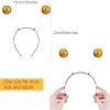 Sintege Halloween Alien Headband and Metallic Flared Pleated Skater Skirt for Costumes Supplies(Large Skirt,Gold) view 2