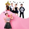 Sintege Halloween Alien Headband and Metallic Flared Pleated Skater Skirt for Costumes Supplies(X-Large Skirt,Black) view 3