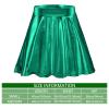 Sintege Halloween Alien Headband and Metallic Flared Pleated Skater Skirt for Costumes Supplies(XX-Large Skirt,Green) view 3
