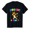 Kids Dabbing German Shepherd Booom! I Am 9 Boy Girl 9th Birthday T-Shirt view 1