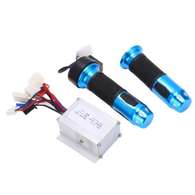 SPYMINNPOO Motor Brushless Controller, 24V 250W Electric Controller Kit Blue Crystal Throttle Accelerator for Electric 3.0x2.4x1.4in