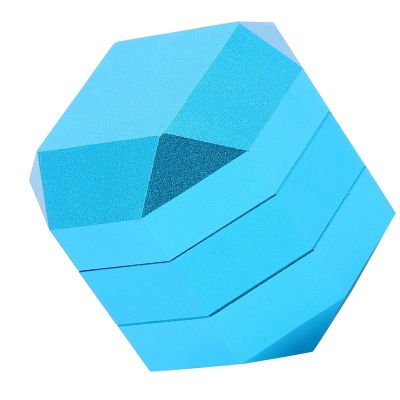 SPYMINNPOO Billiard Chalk Holde, Magnetic Pool Cue Chalk Box Portable Octagon Three Layer Cue Tip Carrier Case(Blue)