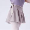 Daydance Light Grey Women Ballet Skirts Adult Sheer Chiffon Over Scarf for Dancing view 2