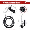 Boao Complete V-Type Bike Brake Set, Front and Rear Bike MTB Brake Inner and Outer Cables and Lever Kit Includes Calipers Levers Cables (Silver) view 2