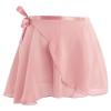 Daydance Light Pink Women Ballet Skirts Adult Sheer Chiffon Over Scarf for Dancing Leotards view 1