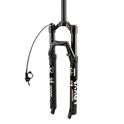 Jejy MTB Front Forks 27.5" 29" Shock Absorber, Air Suspension Fork Mountain Bicycle Remote Lockout Ultralight Material 1-1/8" (Color : Black Silver, Size : 29)