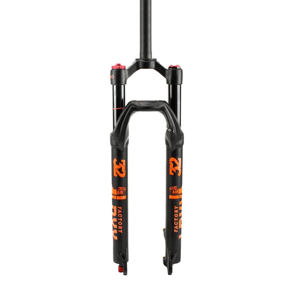 Jejy Mountain Bike Front Suspension Fork 27.5/29 Inch 1-1/8" Straight Tube, with Tortoise and Hare Adjustment Bicycle Manual Lockout/Remote Lockout Air Forks