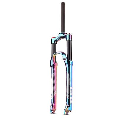 Jejy Mountain Bike 27.5/29 Inch Shock Absorber Air Front Forks Bicycle Straight Manual Lockout Suspension Fork Magnesium Alloy Colorful (Color : Manual Lockout, Size : 27.5)