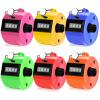 TOODOO 6 Pack Hand Tally Counter 4 Digit Mechanical Palm Clicker Plastic Hand Held Counter Clicker with Metal Finger Ring for School Golf Sports Events Office Stadium(Bright Color) view 1