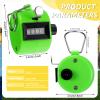 TOODOO 6 Pack Hand Tally Counter 4 Digit Mechanical Palm Clicker Plastic Hand Held Counter Clicker with Metal Finger Ring for School Golf Sports Events Office Stadium(Bright Color) view 2