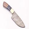 Rare Custom Damascus Skinning Knife Hunting Knife | Outdoor Knife Camping Knife | Black Horn & Rose Wood Handle with Free Genuine Leather Sheath (H-600) view 4