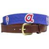 Smathers & Branson Atlanta Braves Cooperstown Needlepoint Belt in Blue view 1