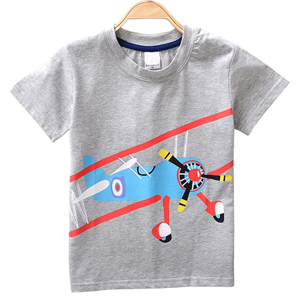 2-8Y Toddler Kids Baby Boys Summer T-Shirt Cotton Short Sleeve Blouse Basketball Soccer Funny Print Tops Clothes