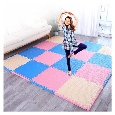 AYLYHD Puzzle Exercise Floor Mat, EVA Interlocking Foam Tiles Exercise Equipment Mat Workout Mats Flooring for Home Gym Yoga Floor Mats (Color : B, Size : 60x60x2.5cm-9pcs)