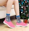 Ayla 12 Pairs Pack Kids Girls Colorful Creative Fun Novelty Design Crew Socks (6-8, Christmas) view 3