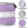 Ankle Weights (1 Pair), Wrist Arm Hand & Leg Weighted for Women Men Kids for Exercise, Strength Training, Jogging, Aerobics, Yoga, Dancing - 2 LBS Pair(1 lb each), Purple view 2