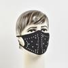 3 PC Black Rhinestone Crystal Glitter Sparkle Bling Reusable Face Mask Protector view 4