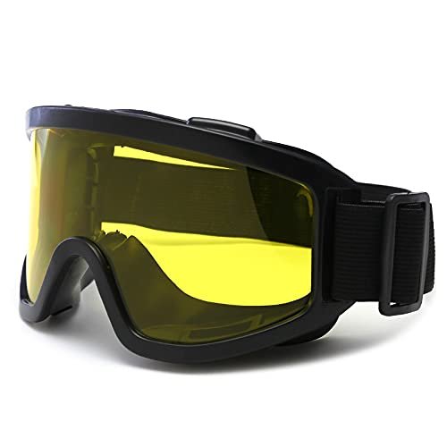 DDER Outdoor Sports Ski Glasses Anti Glare Glasses Men's Riding Sunglasses Motorcycle Protective Glasses (Yellow)