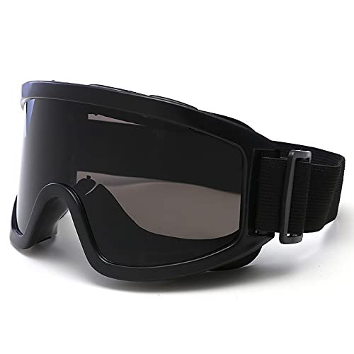 DDER Outdoor Sports Ski Glasses Anti Glare Glasses Men's Riding Sunglasses Motorcycle Protective Glasses (Black)