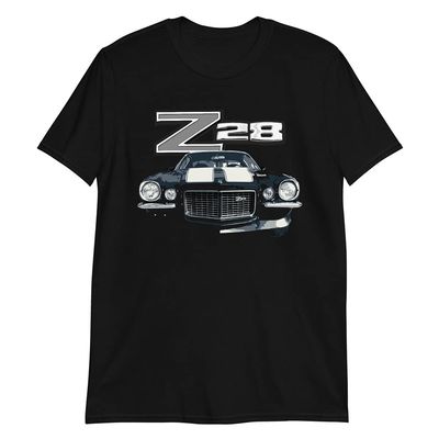 1971 Camaro Z28 Black Classic Muscle Car Owner's Short-Sleeve Unisex T-Shirt