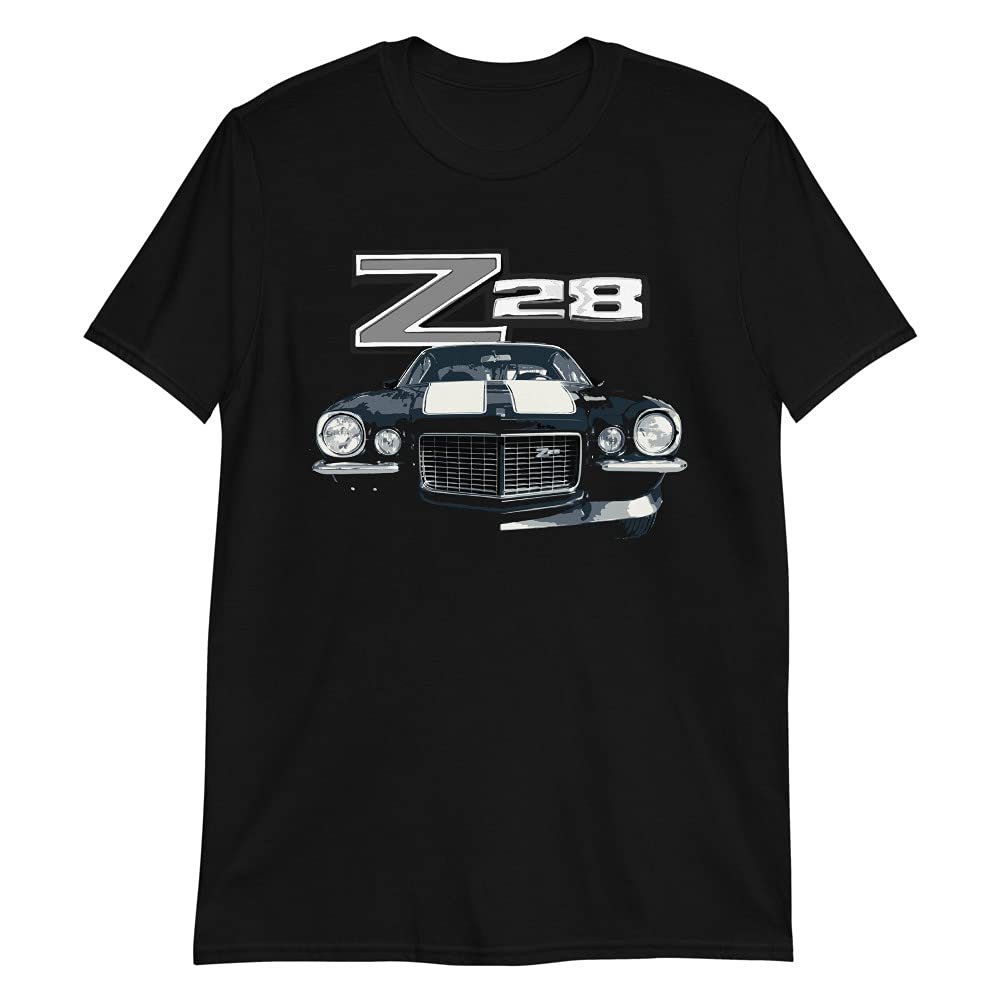 1971 Camaro Z28 Black Classic Muscle Car Owner's Short-Sleeve Unisex T-Shirt