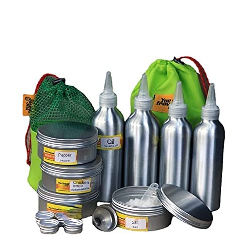 DDER Outdoor Camping Portable Seasoning Box Outdoor Barbecue Seasoning Box Travel Picnic Supplies Seasoning Bottle Set Household