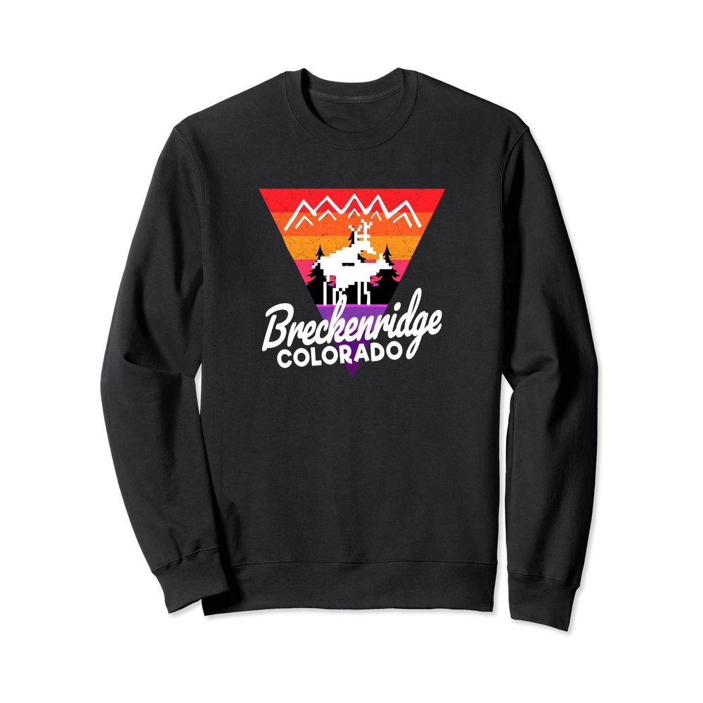 Wildlife Nightlife Breckenridge CO Moose Mounting CO Funny Sweatshirt