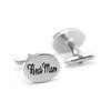 iGame Wedding Cuff Links Silver Color Quality Brass Material Groomsman Design Cufflinks with Gift Box (Best Man) view 3