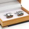 iGame Wedding Cuff Links Silver Color Quality Brass Material Groomsman Design Cufflinks with Gift Box (Best Man) view 4