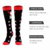 WSYKC Compression Socks, Santa Pattern Compression Socks, Outdoor Sports Elastic Socks, Relieve Fatigue, Socks Suitable for People Who Exercise or Stand for a Long Time S/M view 2