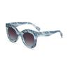 Freckles Mark Thick Fashion Butterfly Sunglasses for Women Trendy Round Cat Eye Sun Glasses (Unique Blue Pattern, 45) view 1