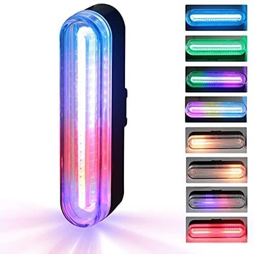 JINKEY Smart Bike Tail Light, Colorful Bright LED Bike Rear Light with USB Rechargeable Bike Turn Signals, Remote Control and Auto On/Off Brake Light Safety Flashlight for Bicycle