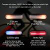 JINKEY Smart Bike Tail Light, Colorful Bright LED Bike Rear Light with USB Rechargeable Bike Turn Signals, Remote Control and Auto On/Off Brake Light Safety Flashlight for Bicycle view 2