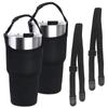 2 Pack 30oz Tumbler Carrier Holder,DanziX Neoprene Sleeve Replacement with Carrying Handle-Black view 1