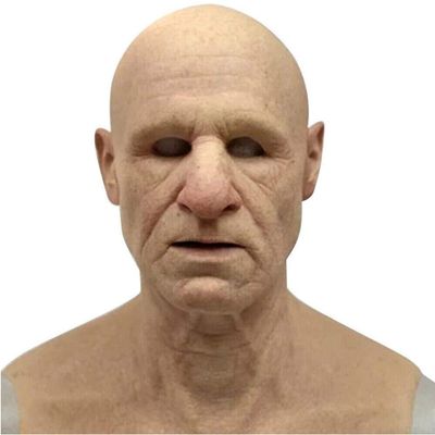 Dan&Dre Halloween Latex Old Man Face Cover Halloween Fancy Dress Head for Masquerade Realistic Headgear, One Size