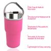 2 Pack 30oz Tumbler Carrier Holder,DanziX Neoprene Sleeve Replacement with Carrying Handle-Pink view 3